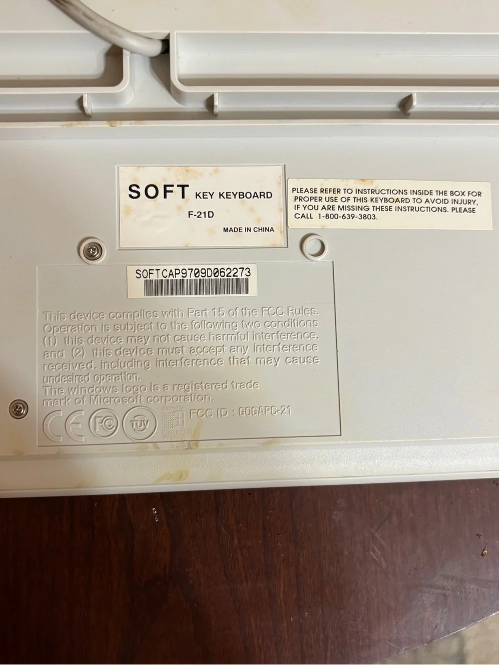 Vintage Beige PC Keyboard - White / Cream Wired USB/PS2 Compatible